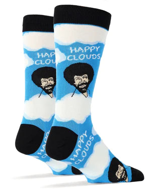 Bob Ross Happy Clouds - Men's Crew Socks