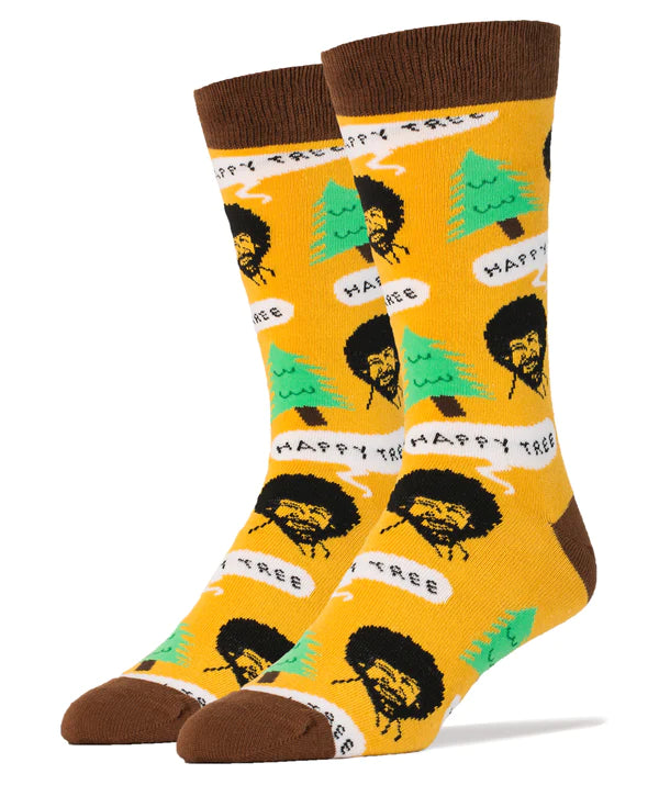 Bob Ross Happy Tree - Men's Crew Socks