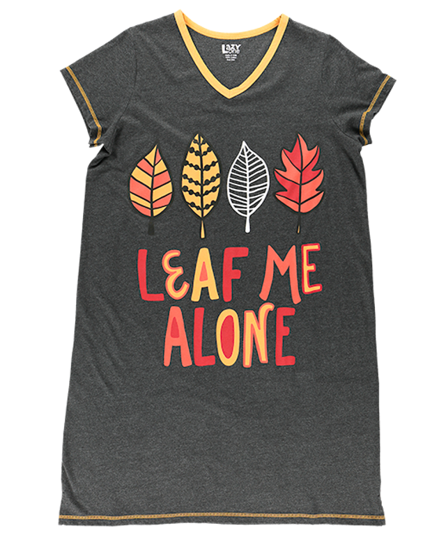 Leaf Me Alone V-Neck Nightshirt