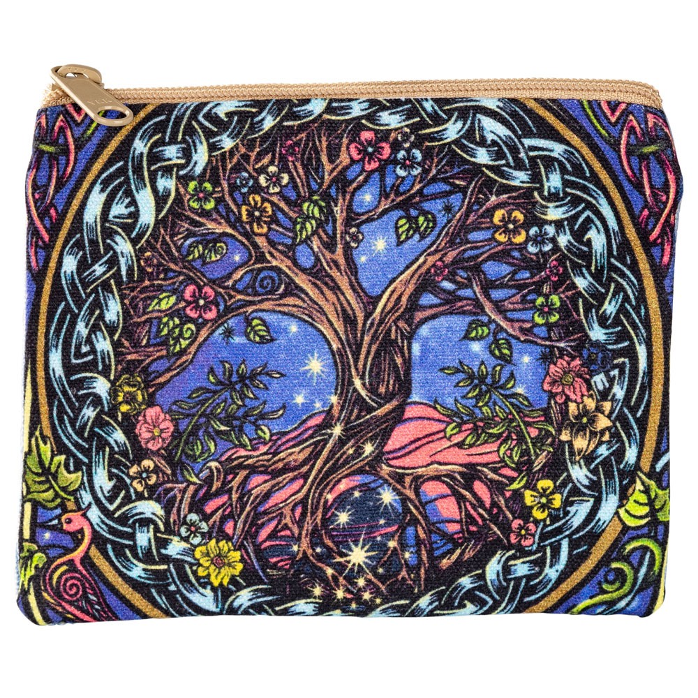 Tree of Life Cotton Coin Purse