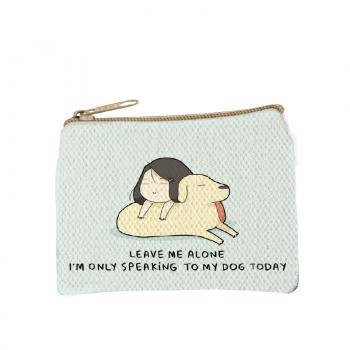 Speaking To My Dog Cotton Coin Purse