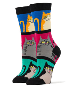 Mod Meow - Women's Crew Socks