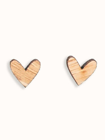 Heart Bamboo Earrings