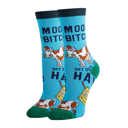 Mooo Over - Women's Crew Socks