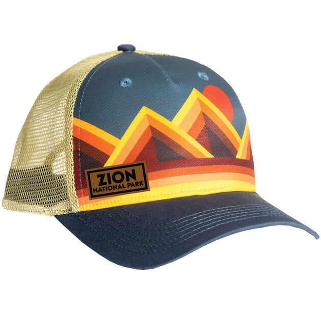 Mountain Contours Leather Patch Hat