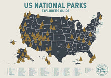 USA National Parks Scratch Off Map