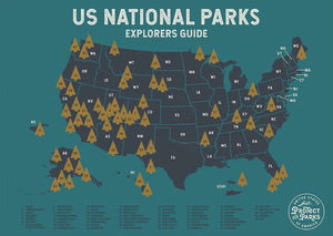 USA National Parks Scratch Off Map