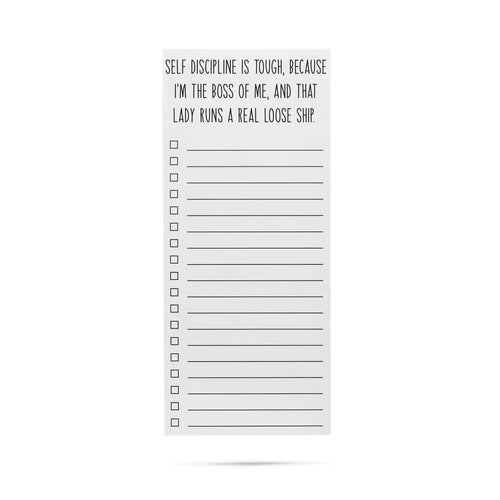 Self Discipline List Pad