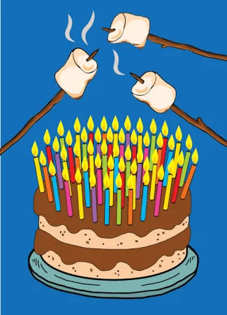 Marshmallow Roast Birthday Card
