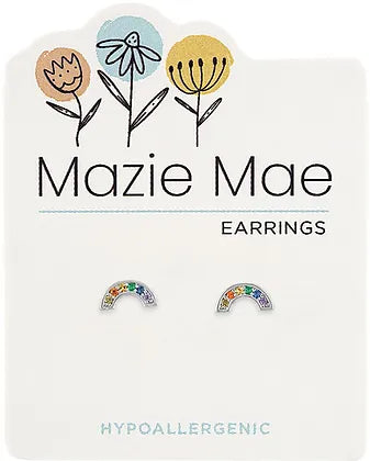 Silver Rainbow Stud MM Earring