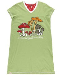 Mushroom V-Neck Nightshirt