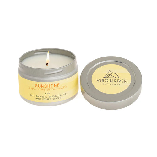 Sunshine Travel Tin Candle