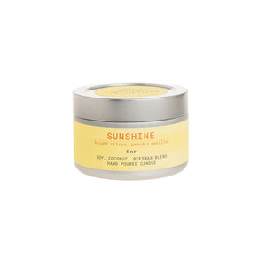 Sunshine Travel Tin Candle