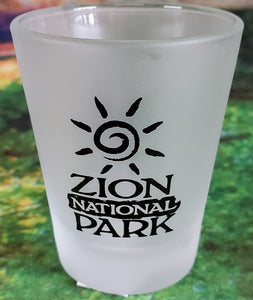 Zion Kokopelli Frosted Shot Glass