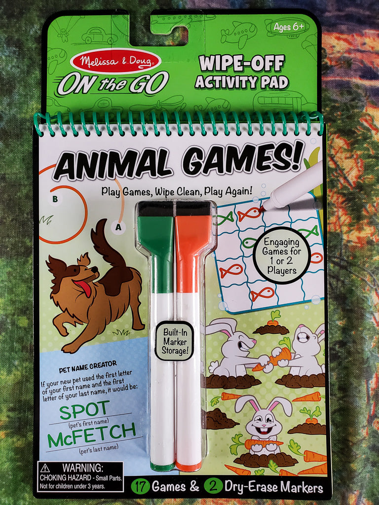 Melissa & Doug on The Go Wipe Off Activity Pad- Animal Games