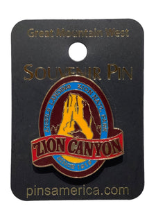 Zion Vertical Oval Souvenir Pin