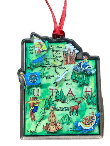 Utah Acrylic Ornament
