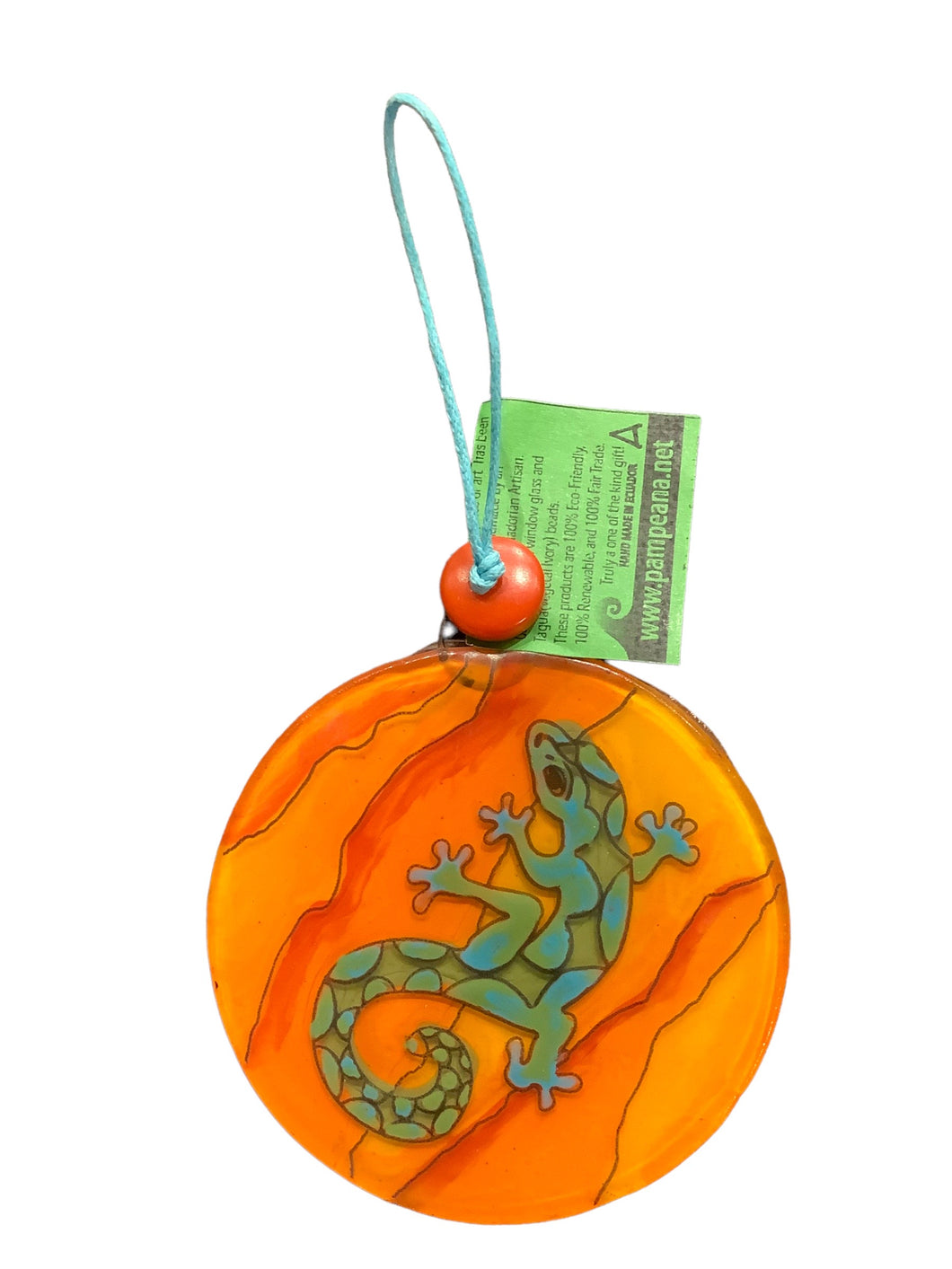 Lizard Sandstone Glass Ornament