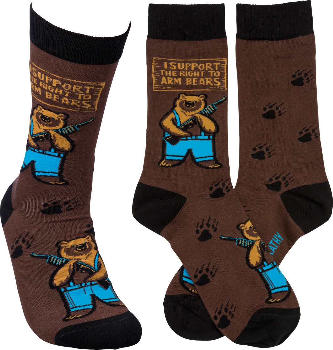 I Support the Right To Arm Bears - Crew Socks