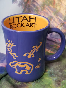 Etched Utah Rock Art Mug