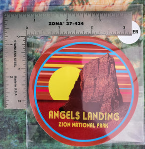 Angels Landing Striped Sky Sticker