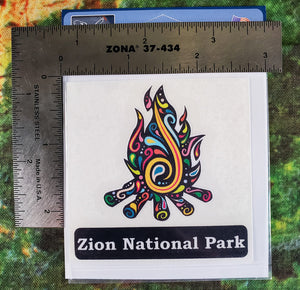 Camp Fire Mini Sticker