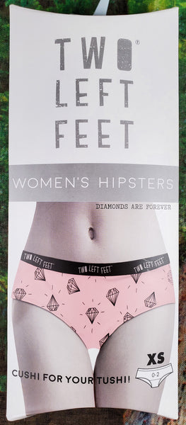  Two Left Feet Womens Hipster Underwear, Diamonds