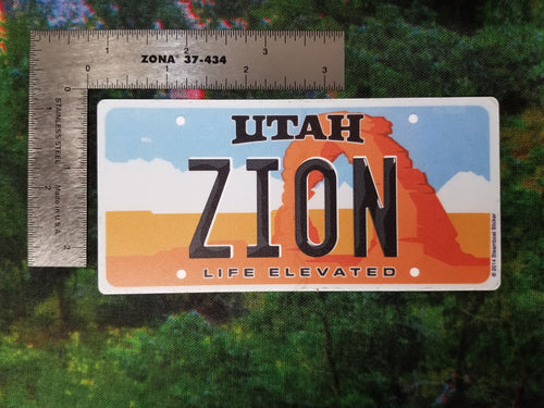 Utah License Plate Sticker