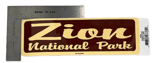 Zion National Park Tan Sticker