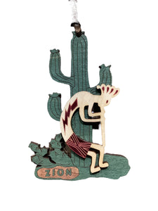 Kokopelli And Cactus Ornament