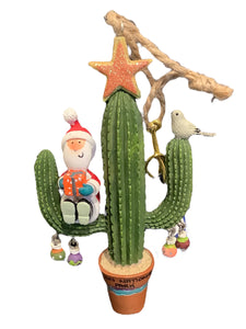 Santa on Cactus Zion Ornament