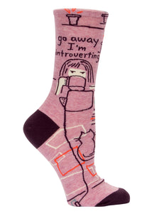 Go Away I'm Introverting - Women's Crew Socks