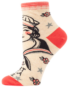 Fight Like a Girl - Women's Ankle Socks