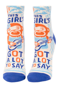 This Girl's Got a Lot to Say - Women's Ankle Socks