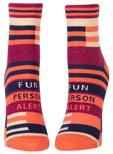 Fun Person Alert - Women's Ankle Socks