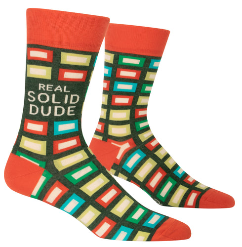 Real Solid Dude - Men's Crew Socks