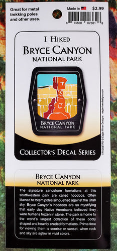 Bryce Canyon Trekking Pole Decal
