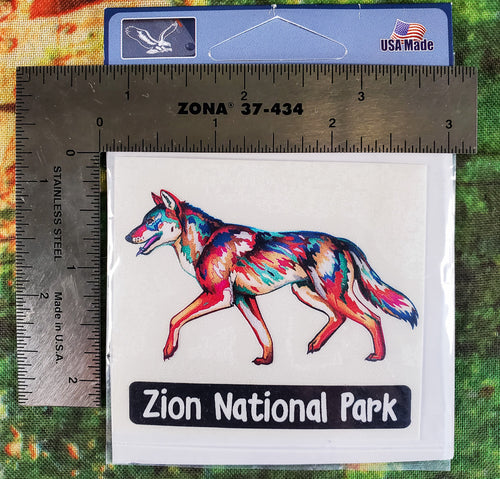 Colorful Wolf Mini Sticker