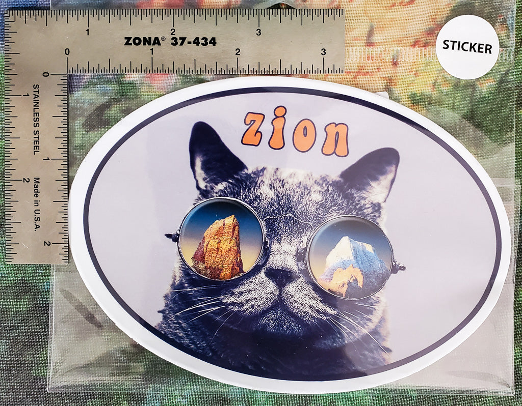 Zion Cat Euro Sticker