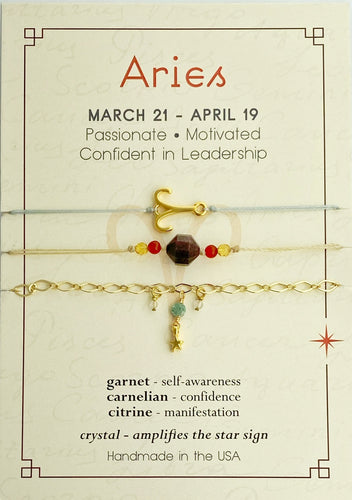Aries Stackable Zodiac Bracelet*