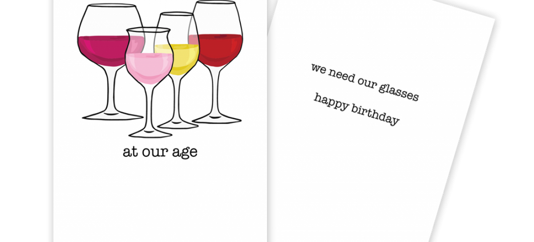 Need Our Glasses Birthday Card