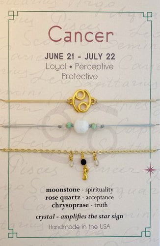 Cancer Stackable Zodiac Bracelet*