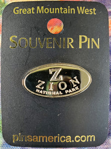 Silver on Silver Zion Souvenir Pin