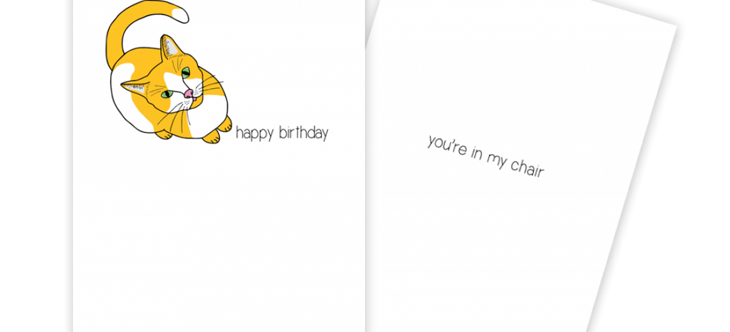 In My Chair Birthday Card