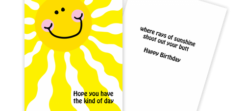 Rays of Sunshine Birthday Card