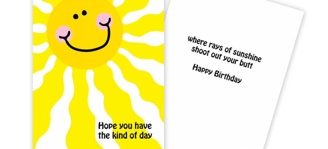 Rays of Sunshine Birthday Card