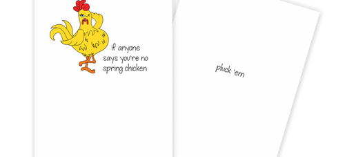 Spring Chicken Birthday Card