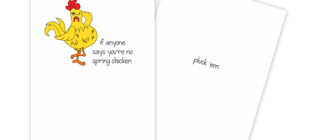 Spring Chicken Birthday Card