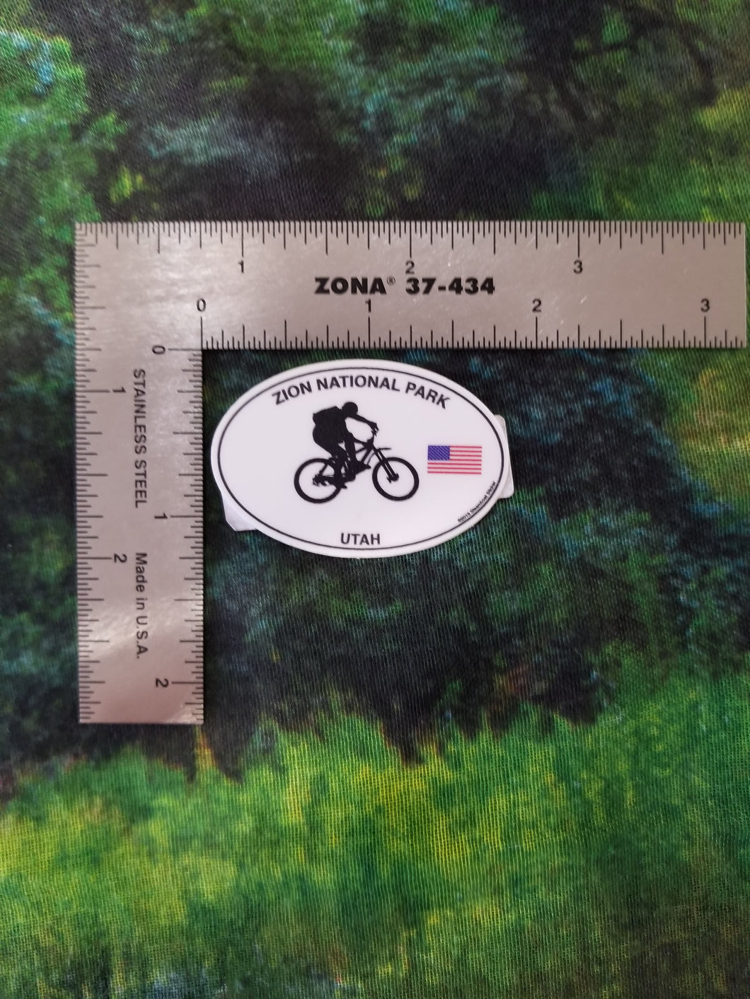 Flag Oval Bike Mini Sticker