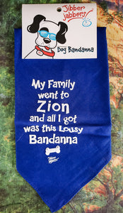 Dog Bandanna - My Family Went to Zion